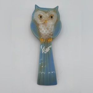 Blue Owl Ceramic Spoon Rest
